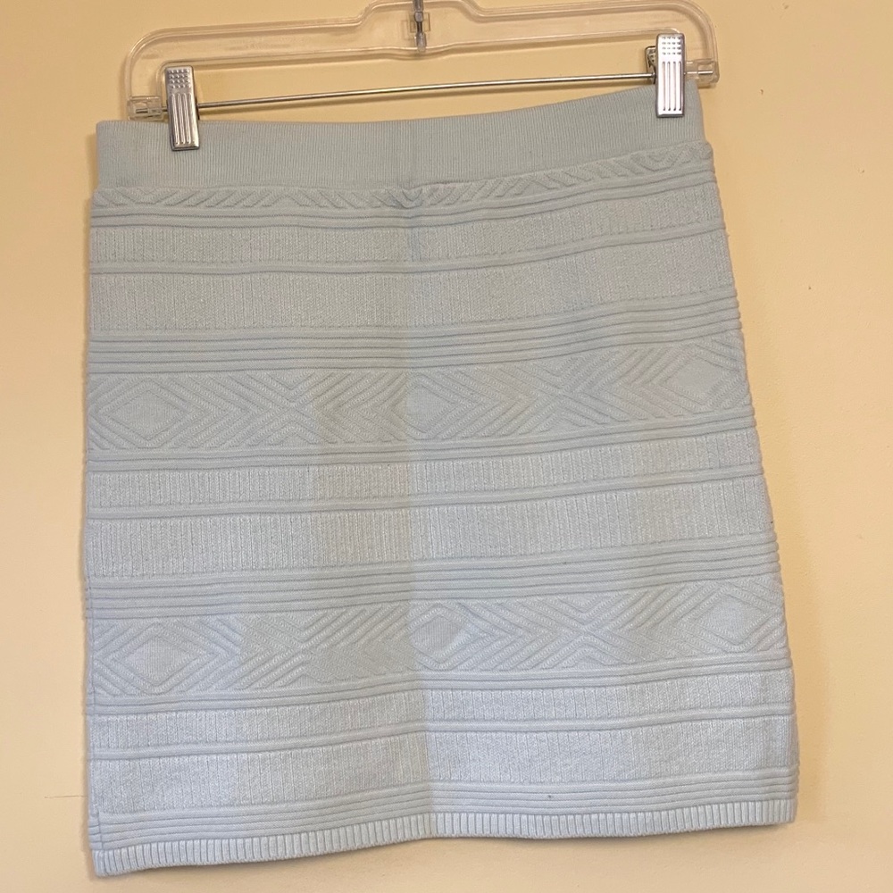 Mint Mini Skirt with textured fabric